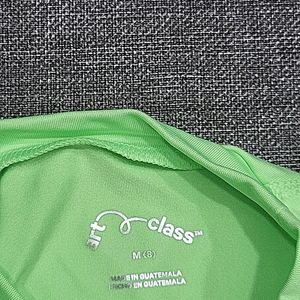 Kids Boys Long Sleeves Guard Top Medium Size 8 Light Green Tee Shirt
